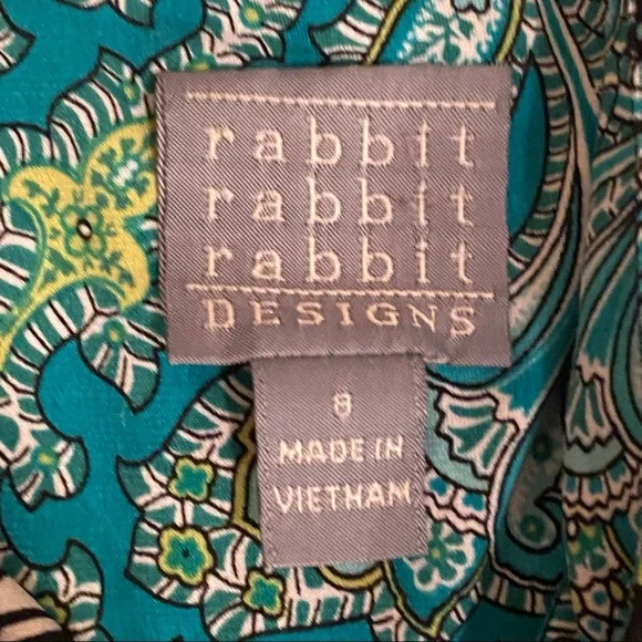 RABBIT RABBIT RABBIT DESIGNS PAISLEY DRESS  SZ 8 - Picture 15 of 16